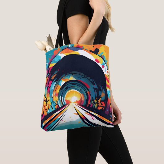 Tunnel met graffiti kunst tote bag (Dichtbij)