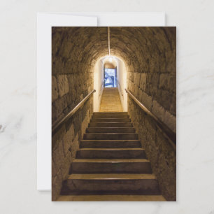 Tunnel naar een oude zoutmijn bedankkaart