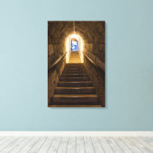 Tunnel naar een oude zoutmijn canvas afdruk (Insitu (Houten vloer))