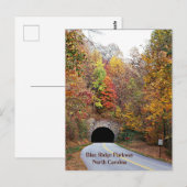 Tunnel op de Blue Ridge Parkway in North Carolina, Briefkaart (Voorkant / Achterkant)