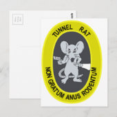 Tunnel Rat Non Gratum Rodentum Briefkaart (Voorkant / Achterkant)