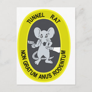 Tunnel Rat Non Gratum Rodentum Briefkaart
