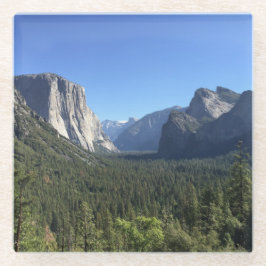 Tunnel Uitzicht Yosemite Valley Blauwe Kleur Fotog Glazen Onderzetter
