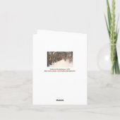 TUNNEL VAN BOMEN IN SNEEUW/DREAMING VAN WITTE CHRI FEESTDAGEN KAART (Achterkant)