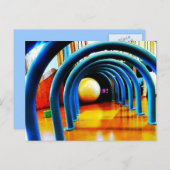 Tunnel van Fun Blue Briefkaart (Voorkant / Achterkant)