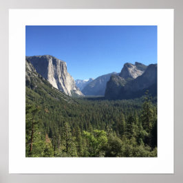 Tunnel View Yosemite Valley Blauwe Kleurenfotograf Poster