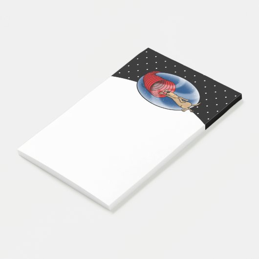 Tunnel Vortex Syndrome - grappige hondenbehendighe Post-it® Notes (Schuin)