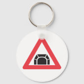 Tunnel Waarschuwingsbord Verkeerssymbool Sleutelhanger (Voorkant)
