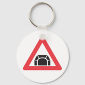 Tunnel Waarschuwingsbord Verkeerssymbool Sleutelhanger (Achterkant)