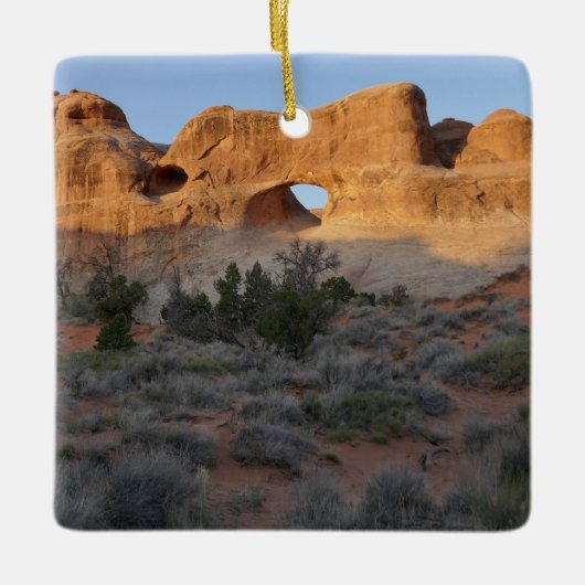 Tunnelboog in de ochtend keramisch ornament (Voorkant)