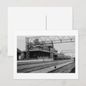 Tunneldepot, Port Huron, Michigan - Louis Pesha Briefkaart (Voorkant / Achterkant)