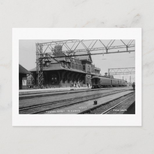 Tunneldepot, Port Huron, Michigan - Louis Pesha Briefkaart (Voorkant)