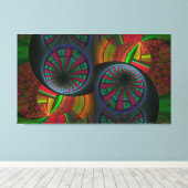 Tunneling Fractal Psychedelic Canvas Afdruk (Insitu (Houten vloer))