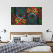 Tunneling Fractal Psychedelic Canvas Afdruk (Insitu (Slaapkamer))