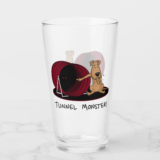 Tunnelmonster - behendigheid bang voor zenuwhond g glas (Achterkant)