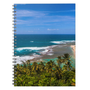 Tunnels Beach gezien vanuit het Kalalau Trail Notitieboek