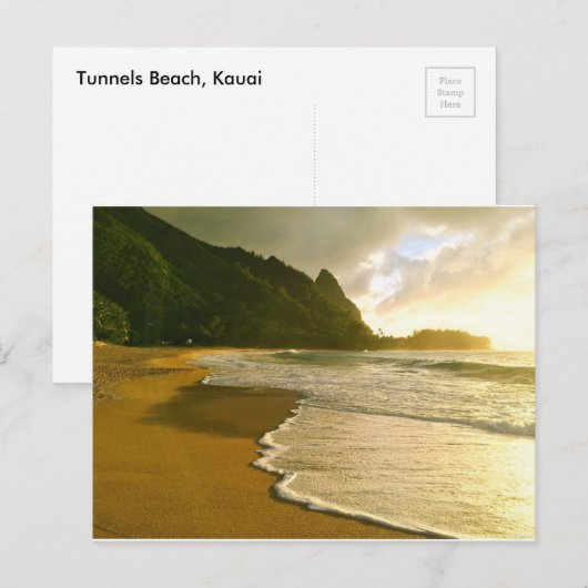 Tunnels Beach, Kauai Briefkaart (Voorkant / Achterkant)