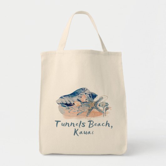 Tunnels Beach Kauai Seashells Canvas tas (Voorkant)