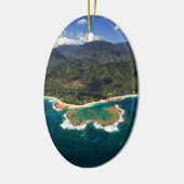 Tunnels rif op het Hawaiiaanse eiland Kauai Keramisch Ornament (Links)