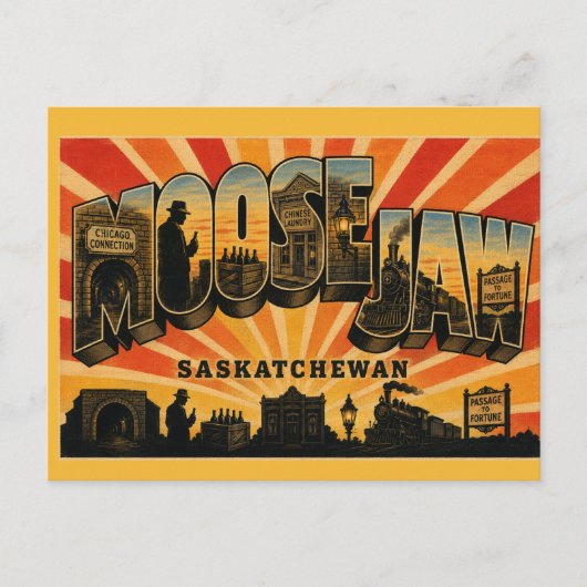 Tunnels van Moose Jaw Saskatchewan Ondergrondse Ge Briefkaart (Voorkant)