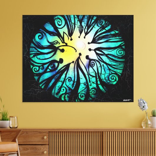 Tunnelvisie (omwikkeld canvas) canvas afdruk (Insitu (Woonkamer))