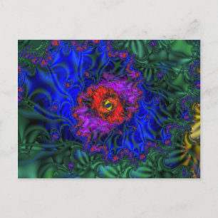 Tunnelvisie Rainbow Fractal Art Briefkaart