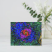 Tunnelvisie | Rainbow Fractal Art Briefkaart (Staand voorkant)