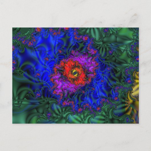Tunnelvisie | Rainbow Fractal Art Briefkaart (Voorkant)