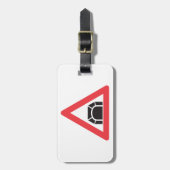 tunnelwaarschuwing verkeersbord bagagelabel (Voorkant verticaal)