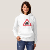 tunnelwaarschuwing verkeersbord hoodie (Voorkant volledig)
