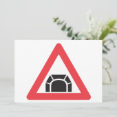 tunnelwaarschuwing verkeersbord kaart (Staand voorkant)