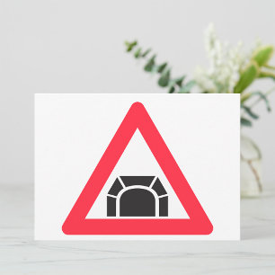 tunnelwaarschuwing verkeersbord kaart