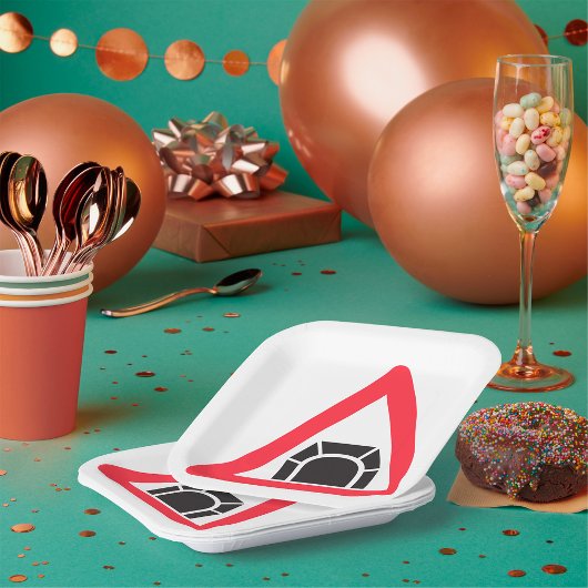 tunnelwaarschuwing verkeersbord papieren bordje