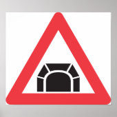 tunnelwaarschuwing verkeersbord poster (Voorkant)