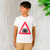 tunnelwaarschuwing verkeersbord t-shirt