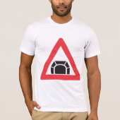 tunnelwaarschuwing verkeersbord t-shirt (Voorkant)