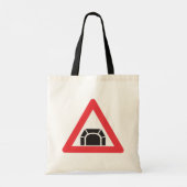 tunnelwaarschuwing verkeersbord tote bag (Achterkant)