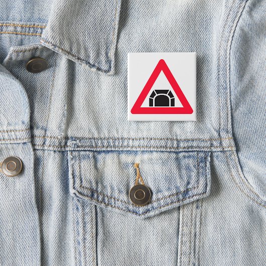 tunnelwaarschuwing verkeersbord vierkante button 5,1 cm