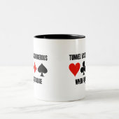 Tunnelzicht is gevaarlijk bij het spelen van brug tweekleurige koffiemok (Center)