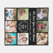 Tunt 8 Foto Collage Black Fleece Deken (Voorkant (Horizontaal))