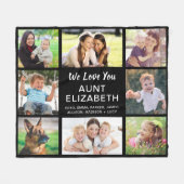 Tunt 8 Foto Collage Black Fleece Deken (Voorkant (Horizontaal))