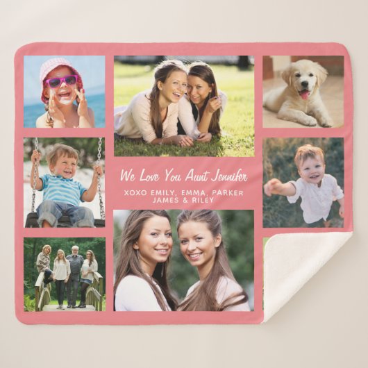 Tunt 8 Fotocollage Sherpa Deken (Voorkant (horizontaal))