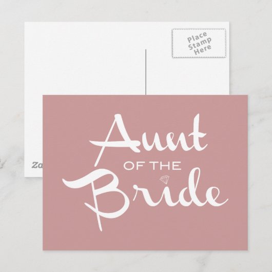 Tunt van Bride White op Mauve Briefkaart (Voorkant / Achterkant)