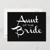 Tunt van Bride White op zwart Briefkaart (Voorkant / Achterkant)