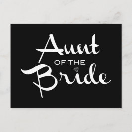 Tunt van Bride White op zwart Briefkaart