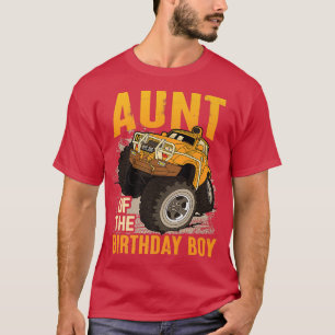 Tunt van de Birthday Boy Monster Truck Birthday T-shirt