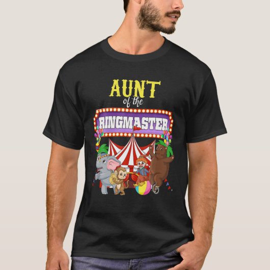 Tunt van de Birthday Ringmaster Kinder Circus T-shirt (Voorkant)