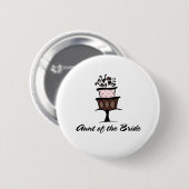 Tunt van de Bride Cake Ronde Button 5,7 Cm (Voorkant /achterkant)