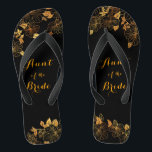 Tunt van de Bride Emerald Green & Gold Foliage Teenslippers<br><div class="desc">Deze prachtige tante van de Bride smarald green en goudbladerblad teenslippers zijn voorzien van een gouden foliagepatroon en moderne typografie op een tijdloze donkergroene achtergrond. Het is een mooi cadeau voor je bruidfeestje. Uitzicht het collectie op deze pagina om overeenkomende objecten te vinden. ♥ deze met je gegevens aanpassen. Als...</div>