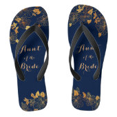 Tunt van de Bride Gold Foliage Navy Blue Teenslippers (Voetbed)